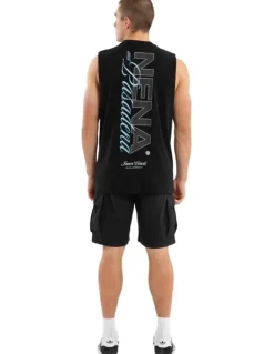 Nena & Pasadena Conclude Relaxed Muscle Tee in Black