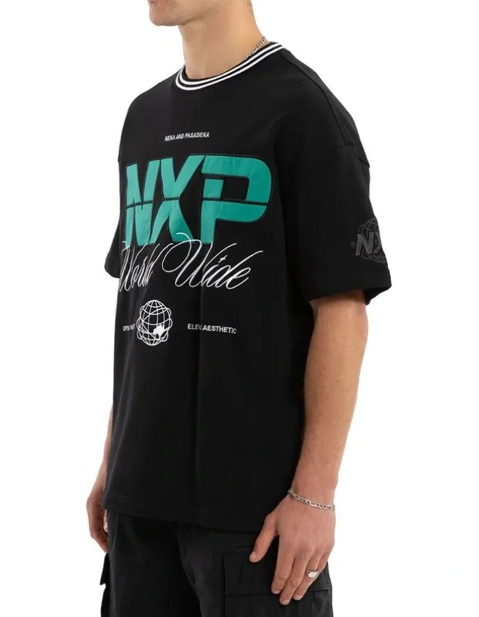 Nena & Pasadena Fame Loopback Raptor Tee in Black