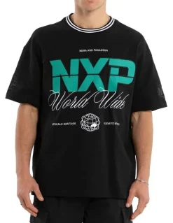 Nena & Pasadena Fame Loopback Raptor Tee in Black
