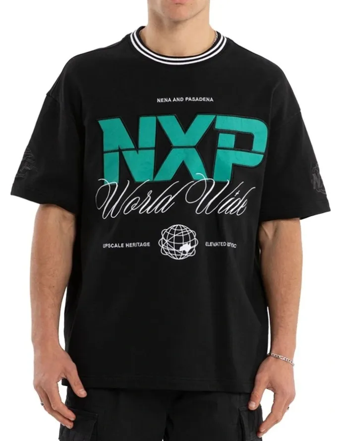 Nena & Pasadena Fame Loopback Raptor Tee in Black