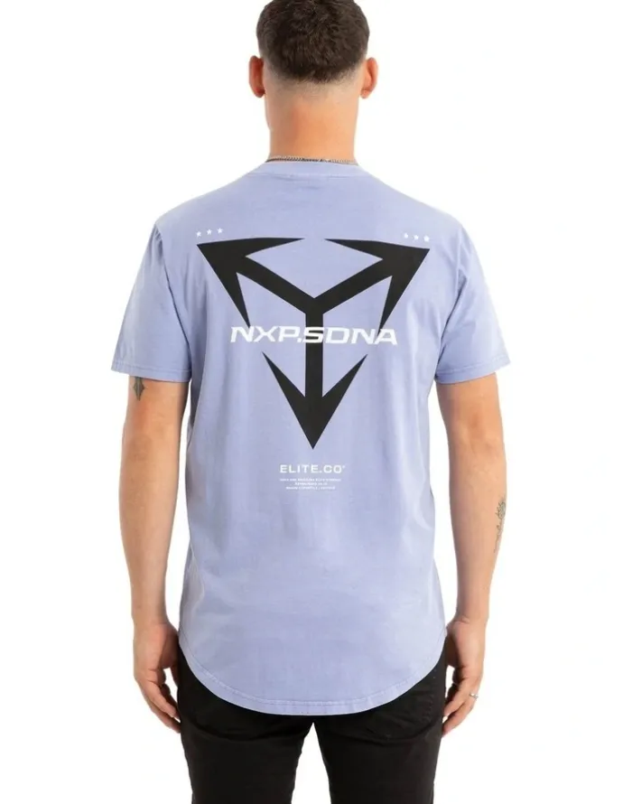 Nena & Pasadena Finest Dual Curved Tee in Pigment Thistle Down