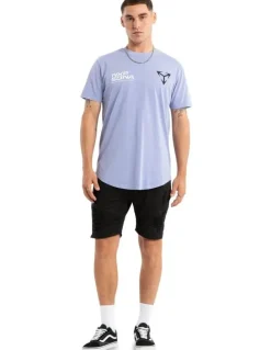 Nena & Pasadena Finest Dual Curved Tee in Pigment Thistle Down
