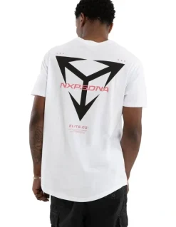 Nena & Pasadena Finest Dual Curved Tee in White