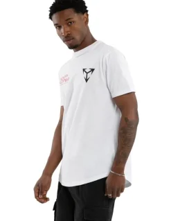 Nena & Pasadena Finest Dual Curved Tee in White