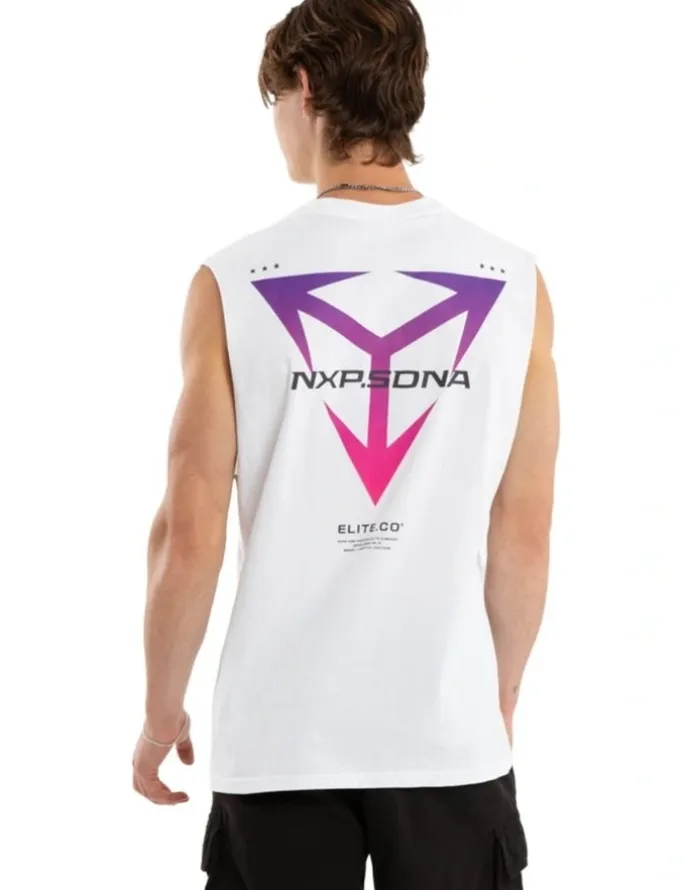 Nena & Pasadena Finest Relaxed Muscle Tank in White