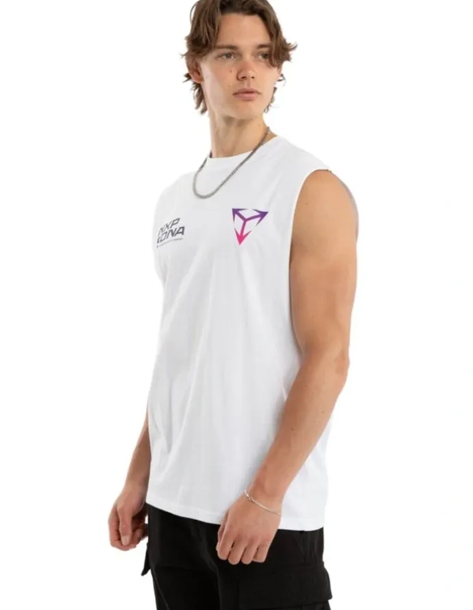 Nena & Pasadena Finest Relaxed Muscle Tank in White