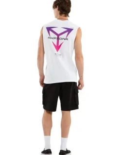 Nena & Pasadena Finest Relaxed Muscle Tank in White