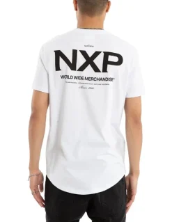 Nena & Pasadena Peak Dual Curved Tee in White