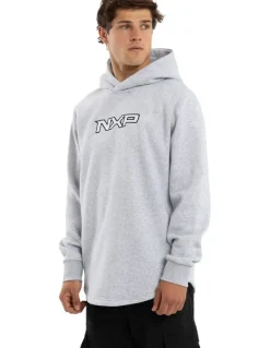 Nena & Pasadena Podium Dual Curved Hoodie in Grey