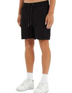 Nena & Pasadena S150 Slim Stretch Cargo Short in Black