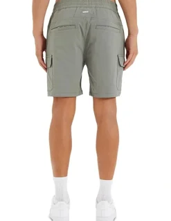 Nena & Pasadena S150 Slim Stretch Cargo Short in Grey