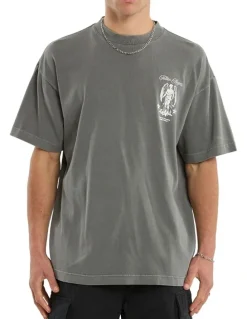 Nena & Pasadena Thrive Raptor Tee in Grey
