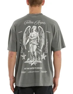 Nena & Pasadena Thrive Raptor Tee in Grey