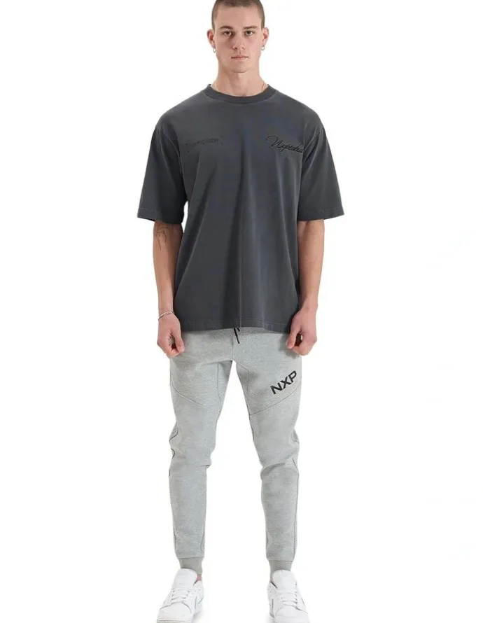 Nena & Pasadena Turret Slim Trackpant in Grey