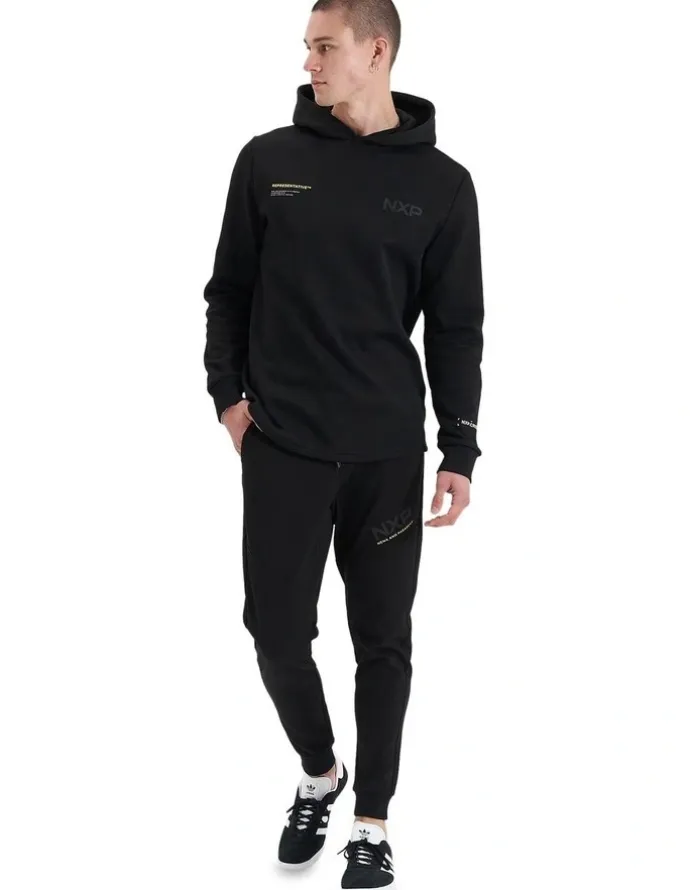 Nena & Pasadena Turret Slim Trackpant in Black