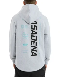 Nena & Pasadena Unbreakable Dual Curved Hoodie in Grey Marle
