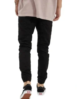 Nena & Pasadena Viper Denim Jogger in Black