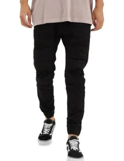 Nena & Pasadena Viper Denim Jogger in Black