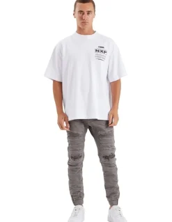 Nena & Pasadena Viper Denim Jogger in Volcano