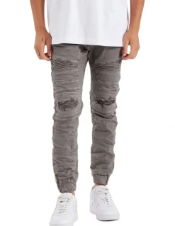 Nena & Pasadena Viper Denim Jogger in Volcano