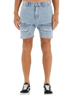 Nena & Pasadena Viper Denim Short in Blue