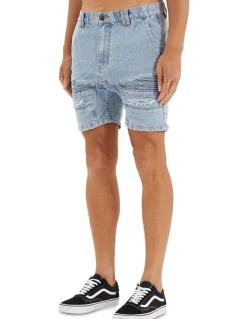 Nena & Pasadena Viper Denim Short in Blue