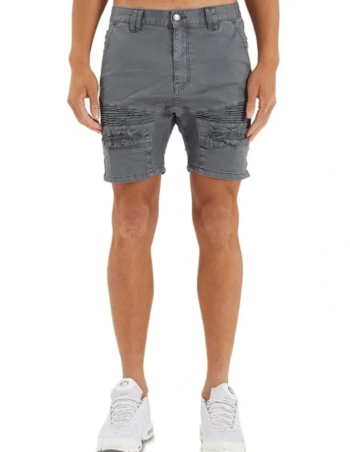 Nena & Pasadena Viper Denim Short in Grey