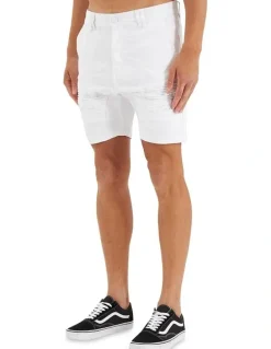 Nena & Pasadena Viper Denim Short in White