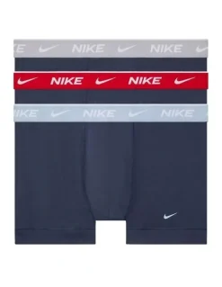 Nike Everyday Cotton Stretch Trunks 3 Pack in Multi
