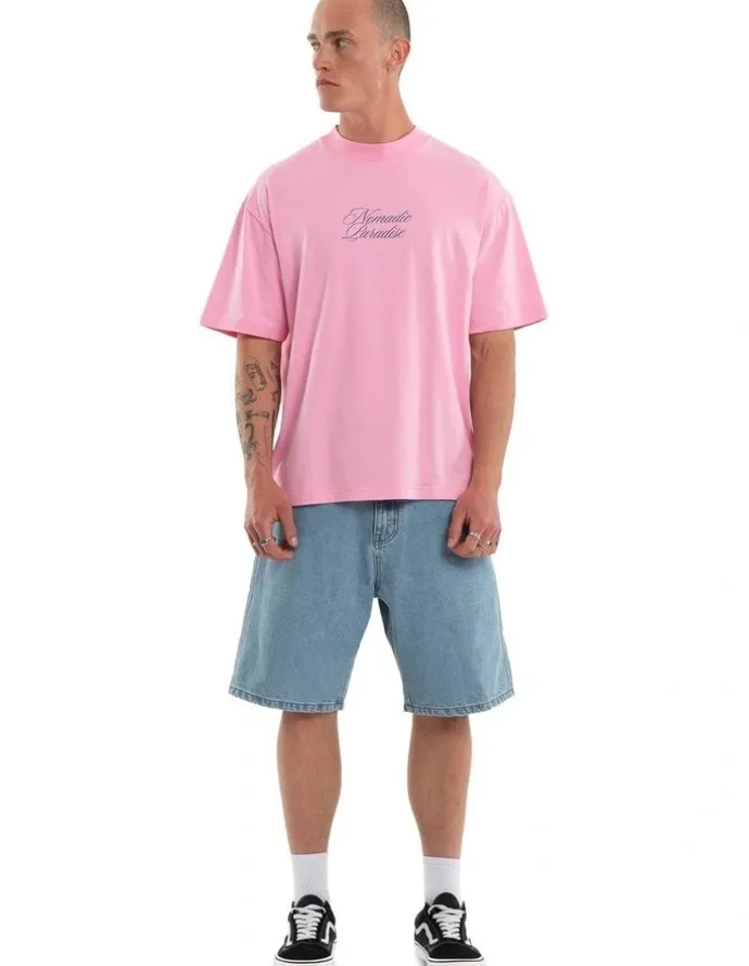 Nomadic Paradise Banksia Cropped Resort T-shirt in Pink