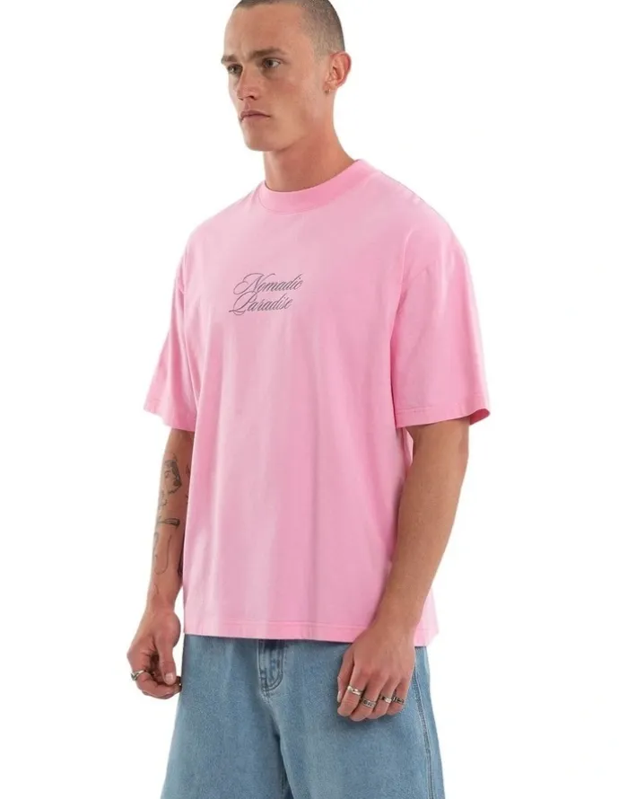 Nomadic Paradise Banksia Cropped Resort T-shirt in Pink