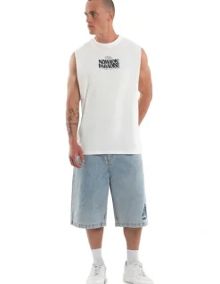 Nomadic Paradise Enjoy Relaxed Muscle T-shirt in White