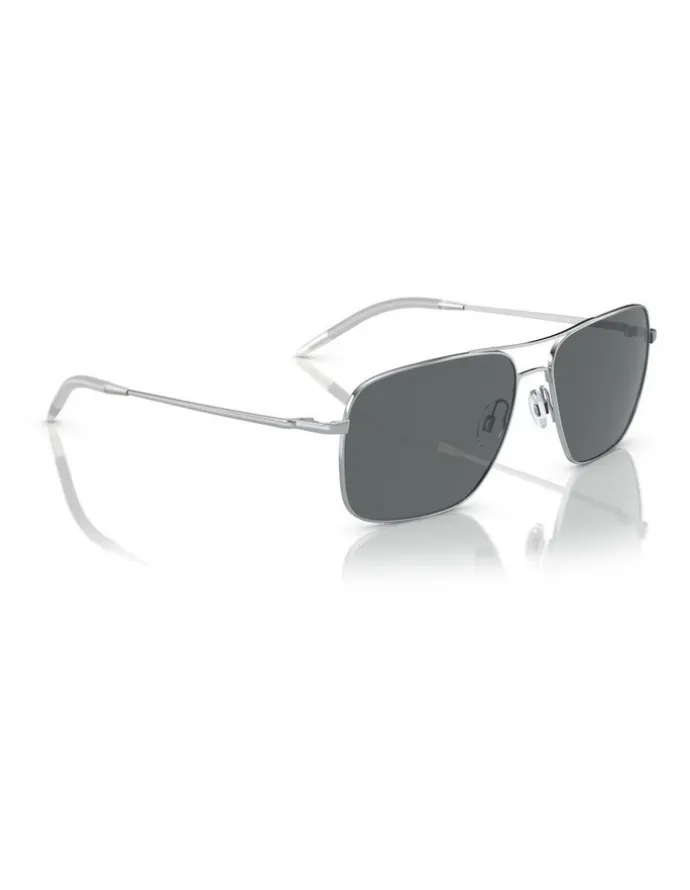 Oliver Peoples Oliver Peoples Clifton Metal Polarised Sunglasses in Silver