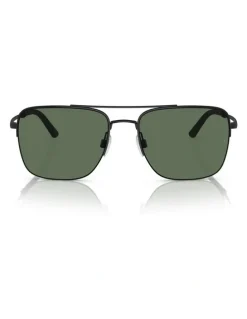 Oliver Peoples Oliver Peoples R-2 Metal Polarised Sunglasses in Black