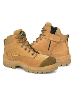 Oliver Zip Sided Composite Safety Toe AT 45650Z Work Boots 130mm in Stone