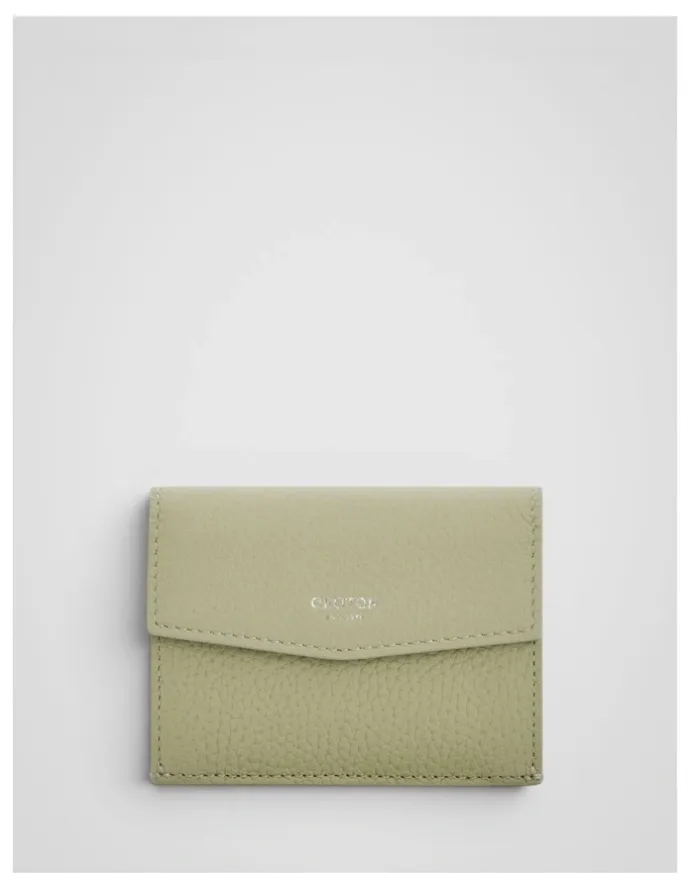 Oroton Jordan Card Pouch in Pistachio