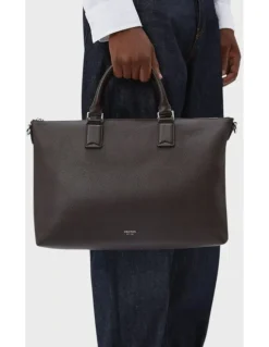 Oroton Paxton Briefcase in Dark Chocolate