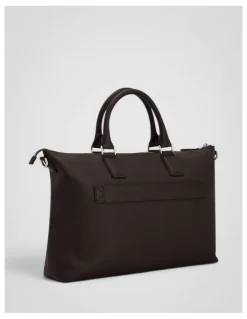 Oroton Paxton Briefcase in Dark Chocolate