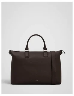 Oroton Paxton Briefcase in Dark Chocolate