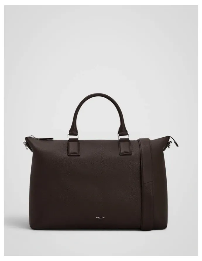 Oroton Paxton Briefcase in Dark Chocolate