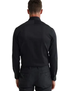 Oxford Beckton Comfort Slim Fit Shirt in Black