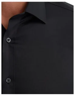 Oxford Beckton Comfort Slim Fit Shirt in Black