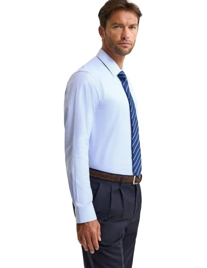 Oxford Beckton Slim Fit Luxury Shirt in Sky