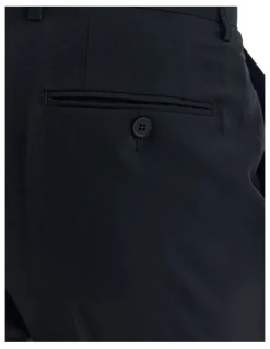 Oxford Byron Comfort Line Wool Suit Trousers in Black
