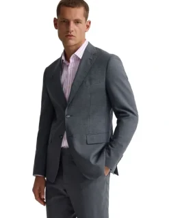 Oxford Byron Wool Suit Jacket in Grey