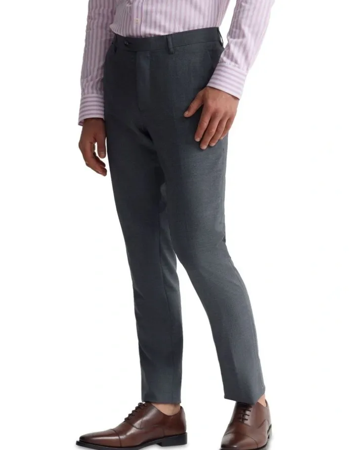 Oxford Byron Wool Suit Trousers in Grey