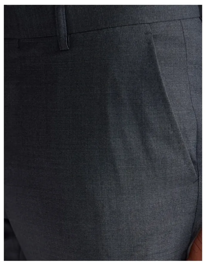 Oxford Byron Wool Suit Trousers in Grey