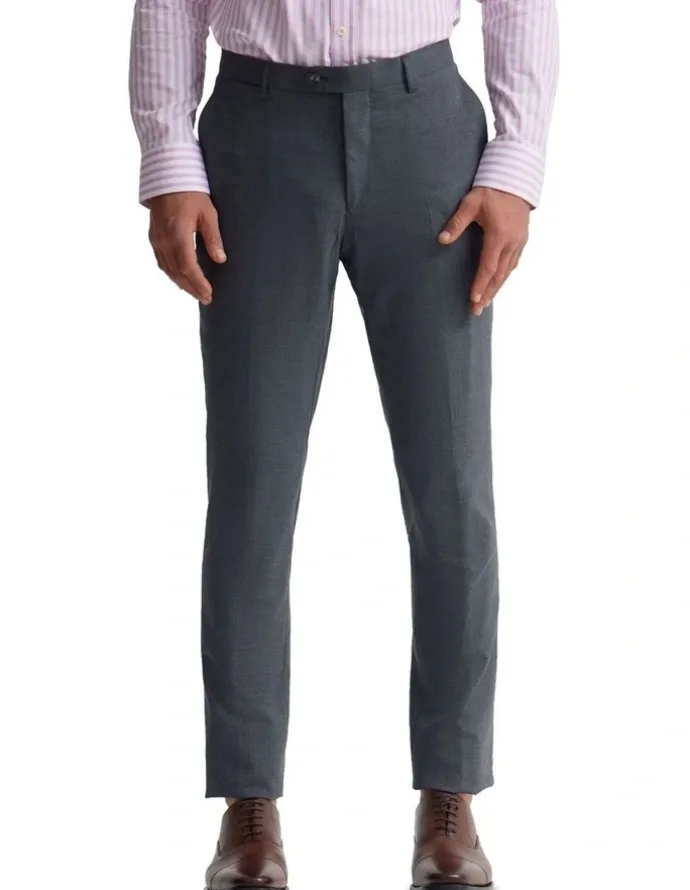Oxford Byron Wool Suit Trousers in Grey