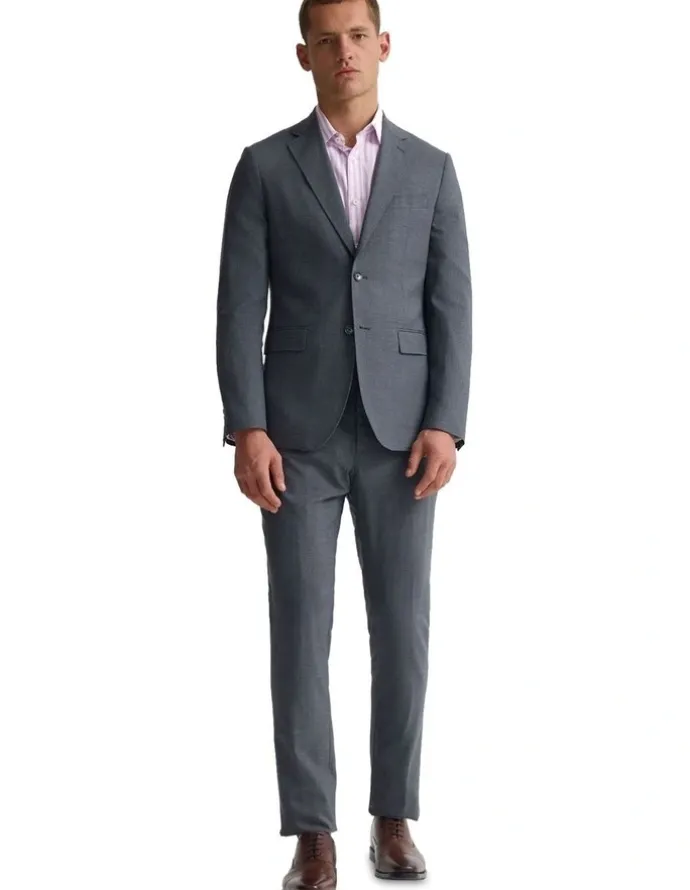 Oxford Byron Wool Suit Trousers in Grey