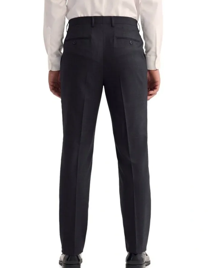 Oxford Byron Wool Suit Trousers in Charcoal